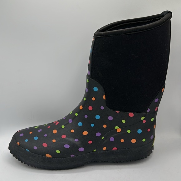 Western Chief black polka dot rain boots, size 6 - Picture 4 of 11